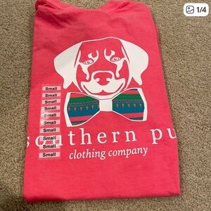 Southern Pup  Vibrant Rose Pink Tee